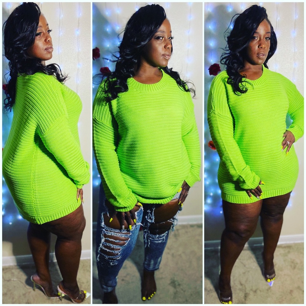 Neon Sweater Dress